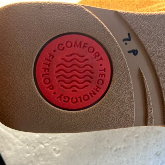 Flipflop SZ 6 Shuv Suede 2-Bar Sherpa Lined Platform Slide Comfort Shoe Boho - Picture 12 of 12